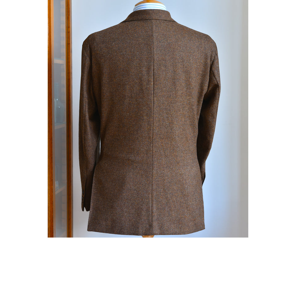 Amidé Hadelin | MTO | Orange Label Abraham Moon merino tweed jacket - tobacco_back