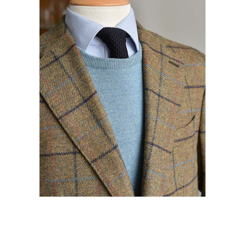 Super Geelong crew neck jumper - lovat blue_styled