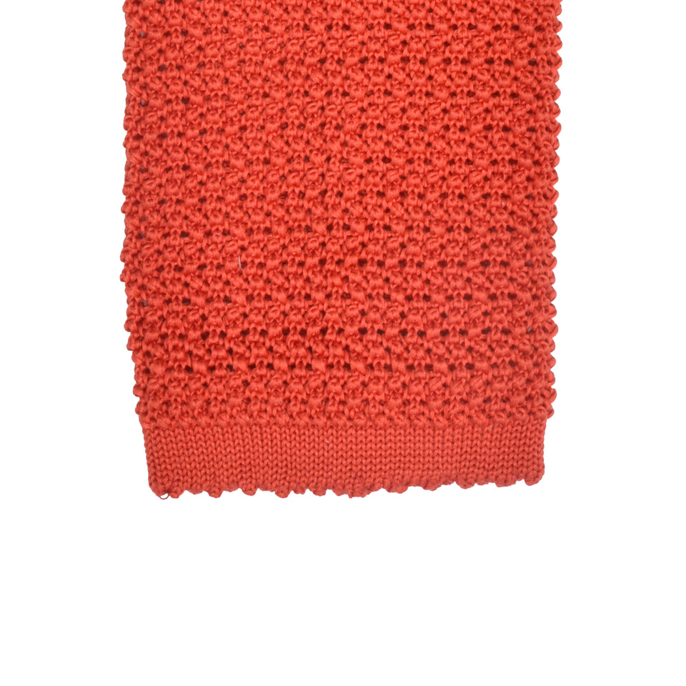 Orange Label | knit silk tie, red_tip