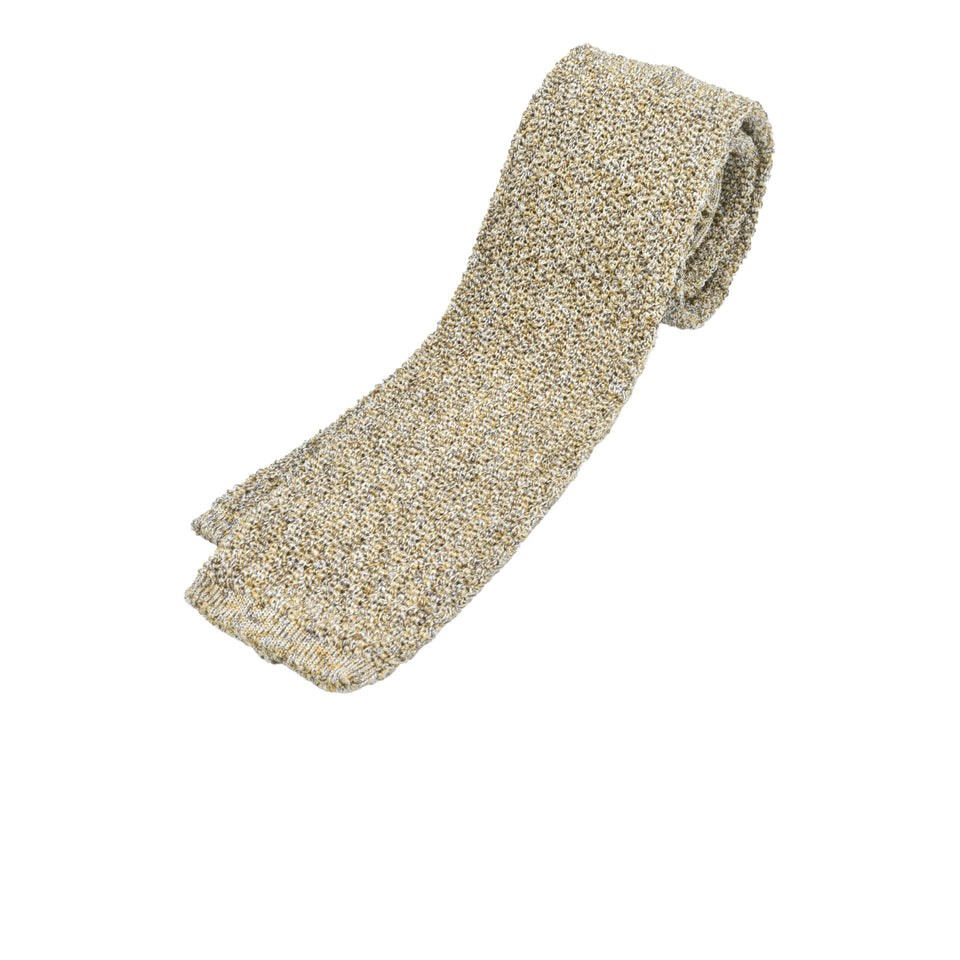 Orange Label | knit silk tie, beige melange_full