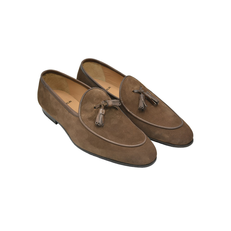 Amidé Hadelin | Belgian tassel loafers, made in Italy - brown_full