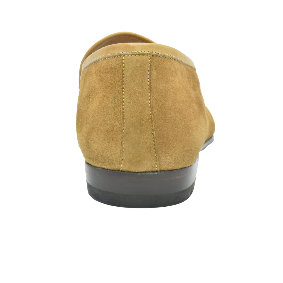 Amidé Hadelin | Belgian loafers, made in Italy - golden tan_back