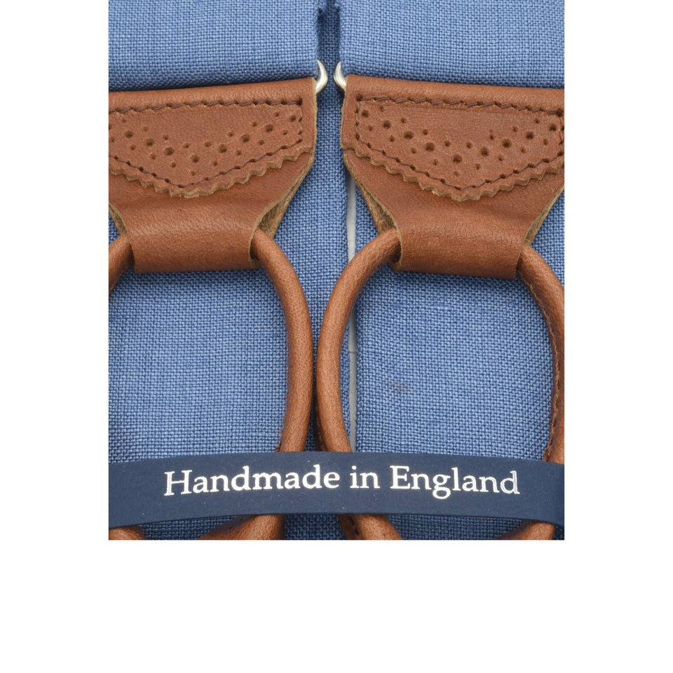 Amidé Hadelin | Irish linen braces - mid blue_detail