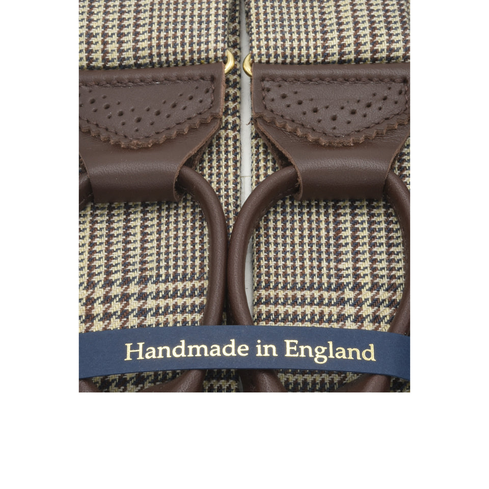 Amidé Hadelin | Irish linen Prince of Wales braces - beige_detail