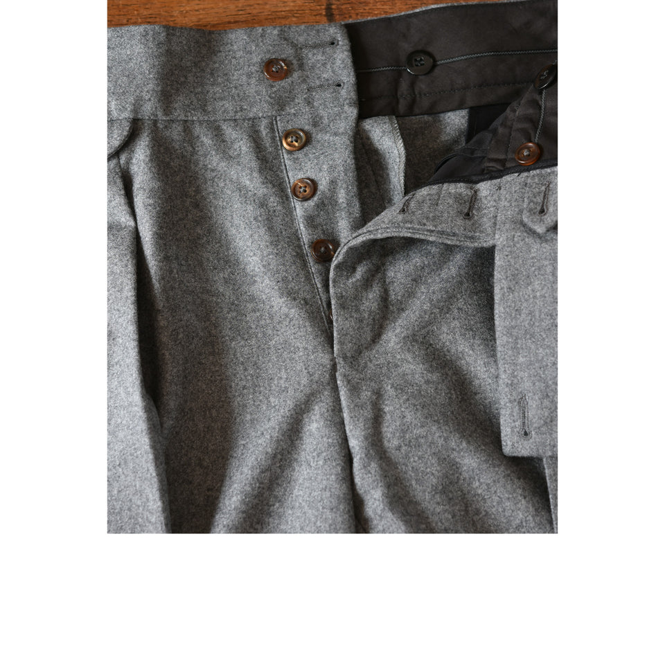 Amidé Hadelin | MTO | VBC flannel trousers - medium grey_button fly
