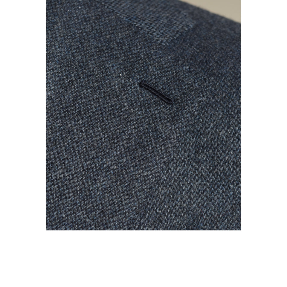 Amidé Hadelin | MTO | Abraham Moon barleycorn tweed 'Norfolk' jacket - blue_milanese buttonhole