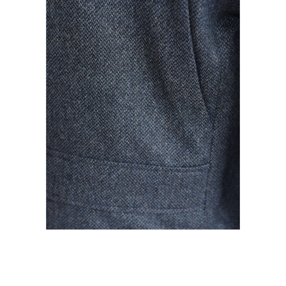 Amidé Hadelin | MTO | Abraham Moon barleycorn tweed 'Norfolk' jacket - blue_half belt