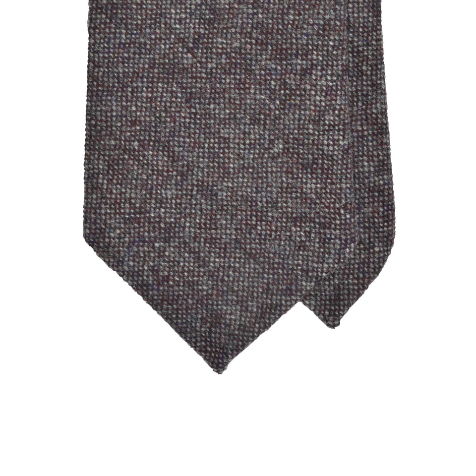 Amidé Hadelin | Abraham Moon Shetland tweed tie - Handmade in Italy, grape_tip