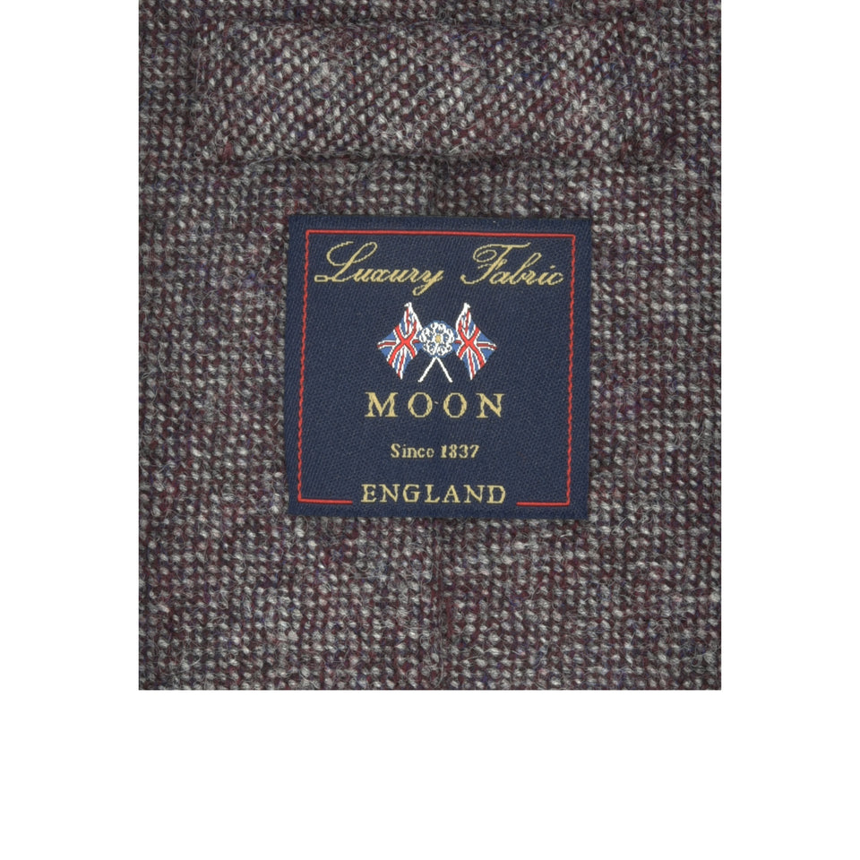 Amidé Hadelin | Abraham Moon Shetland tweed tie - Handmade in Italy, grape_label