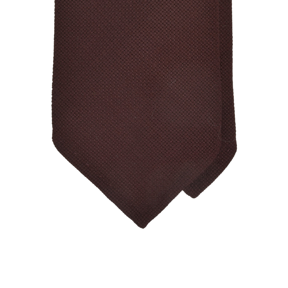 Amidé Hadelin | Fresco Mock Leno handmade Italian tie, burgundy_tip