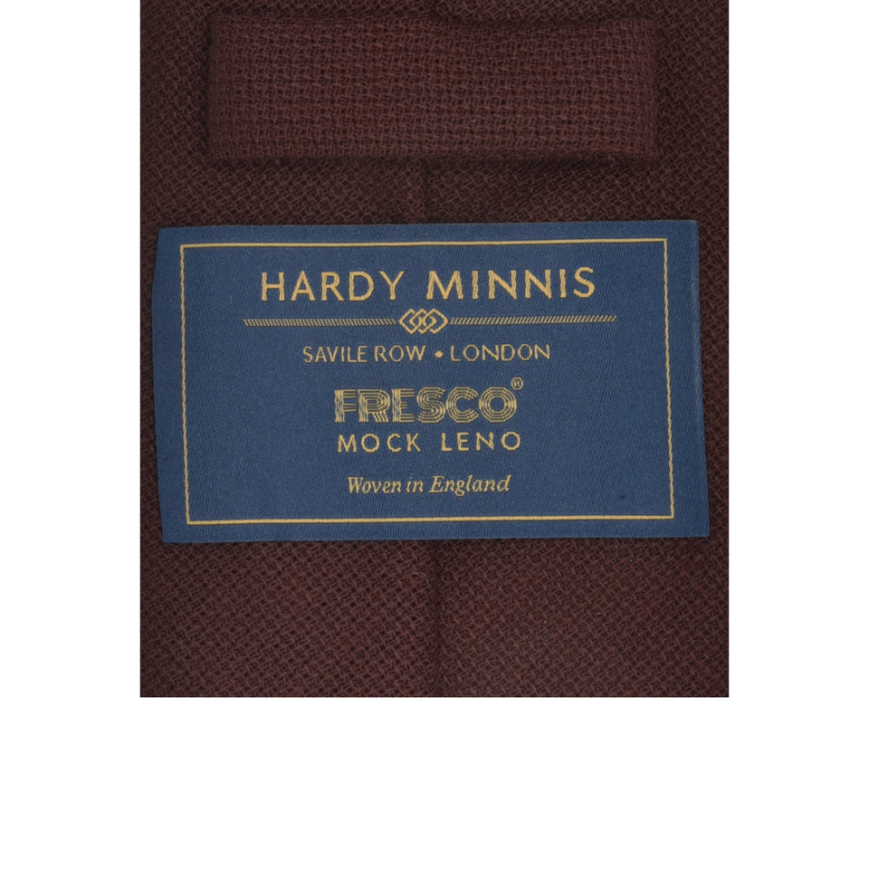 Amidé Hadelin | Fresco Mock Leno handmade Italian tie, burgundy_label
