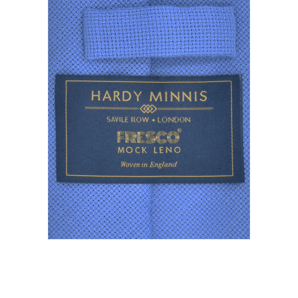 Amidé Hadelin | Fresco Mock Leno handmade Italian tie, sky blue_label