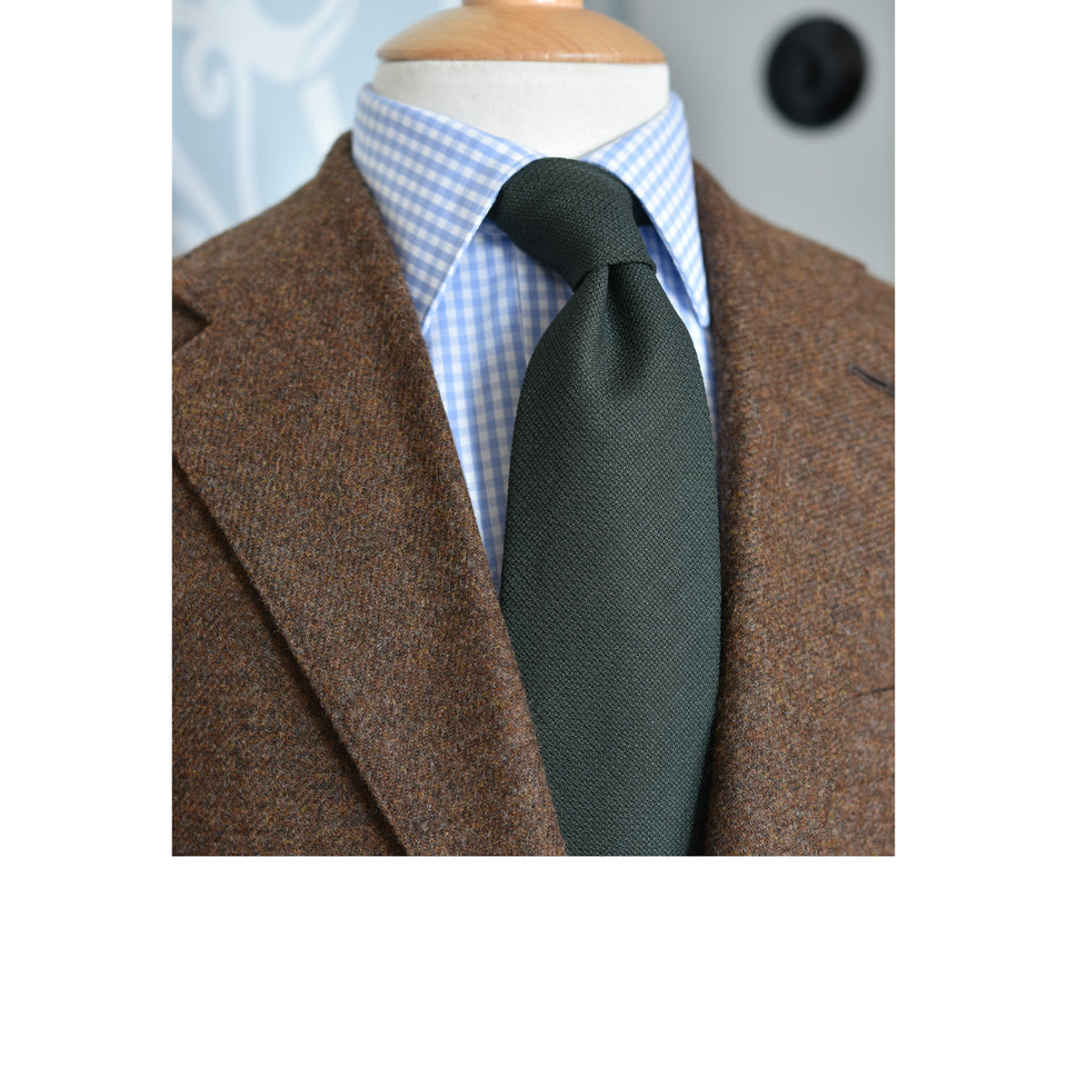 Amidé Hadelin | MTO gingham check poplin shirt - light blue_styled