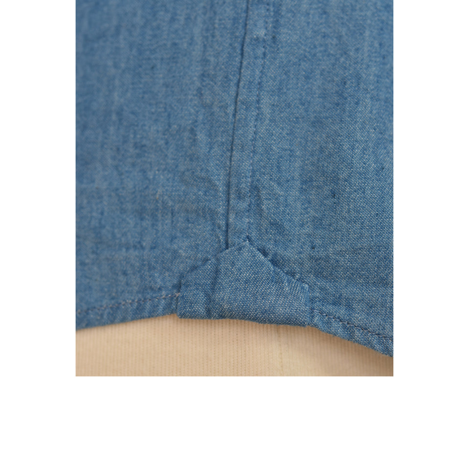Amidé Hadelin | MTO button down denim shirt - blue_gusset