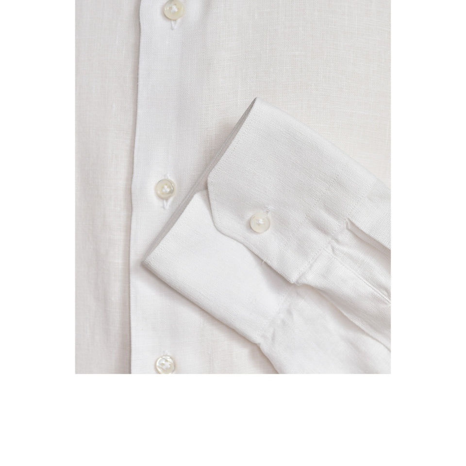 Amidé Hadelin | MTO linen shirt shirt - white_cuff