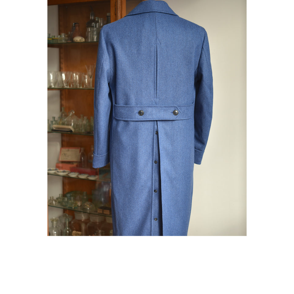 Amidé Hadelin | MTO | Drapers Polo coat - blue_back