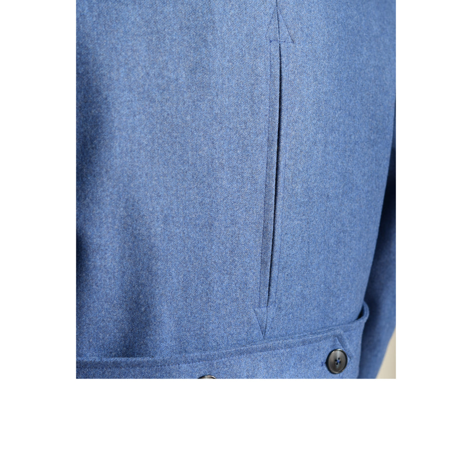 Amidé Hadelin | MTO | Drapers Polo coat - blue_box pleat