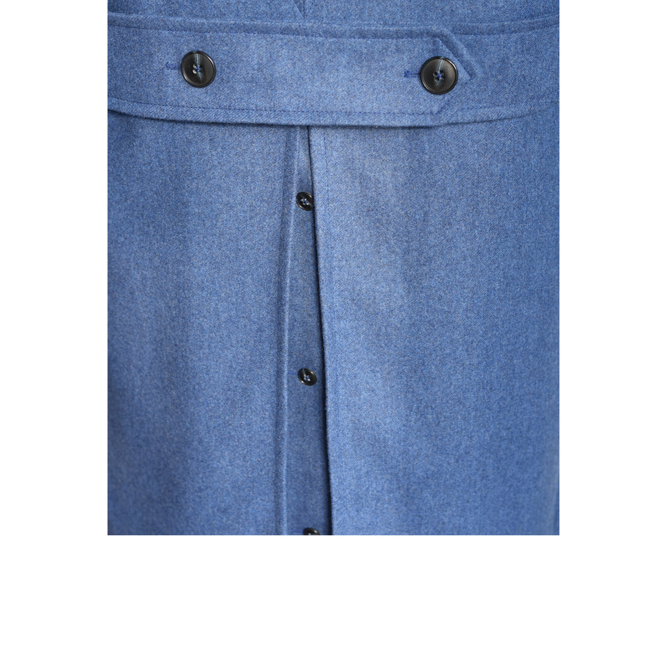 Amidé Hadelin | MTO | Drapers Polo coat - blue_half belt