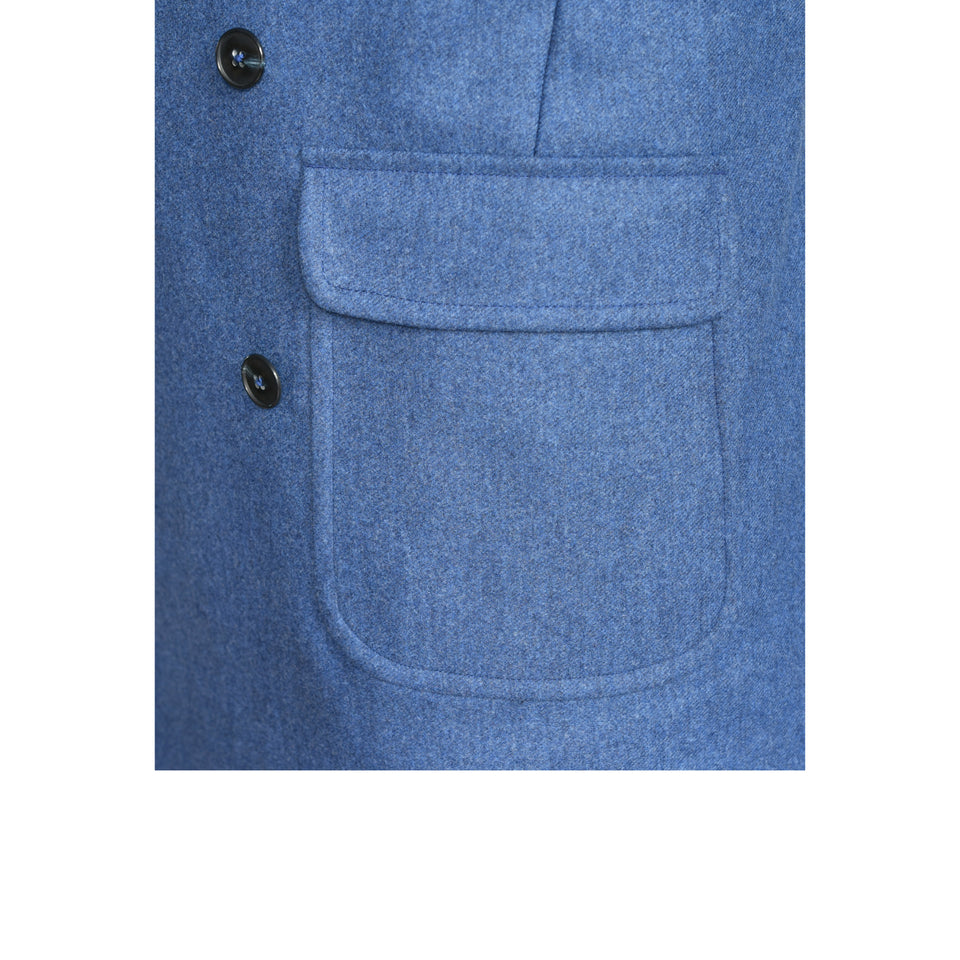 Amidé Hadelin | MTO | Drapers Polo coat - blue_pocket