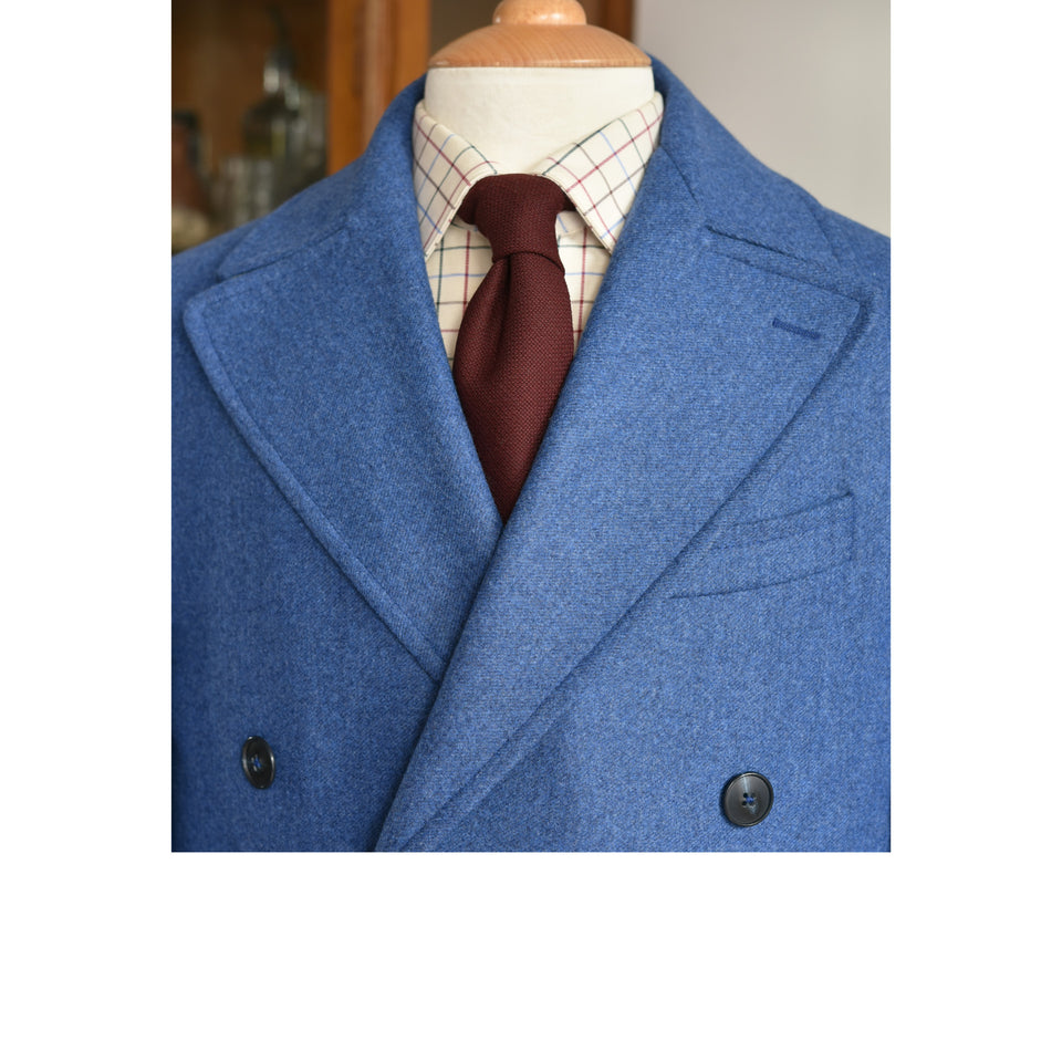 Amidé Hadelin | MTO | Drapers Polo coat - blue_lapels