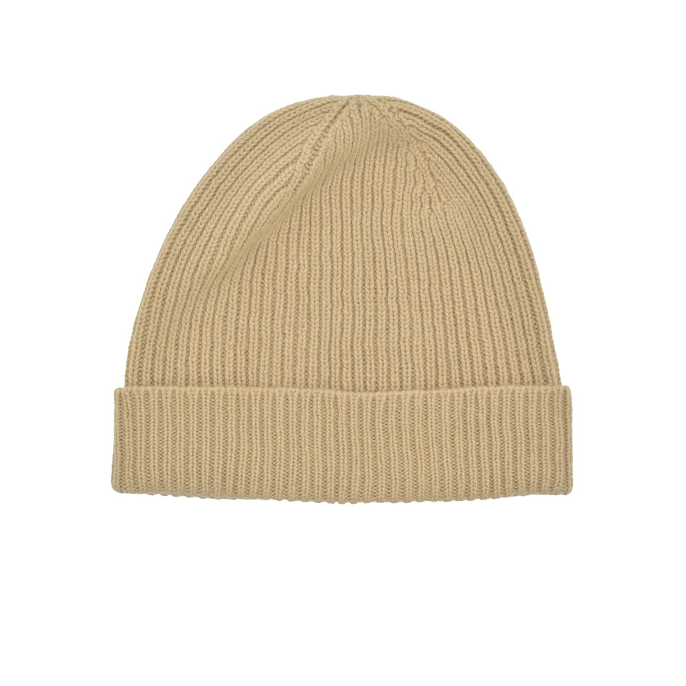 Amidé Hadelin | Cashmere beanie hat, camel_flat