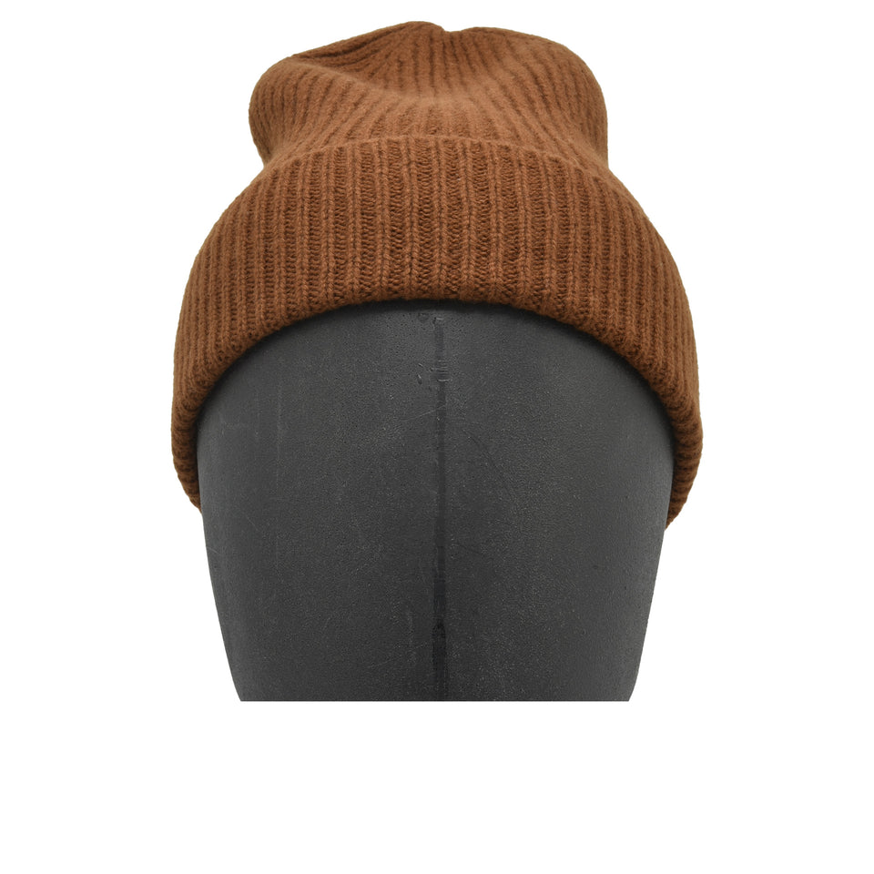 Amidé Hadelin | Cashmere beanie hat, rusty brown_high