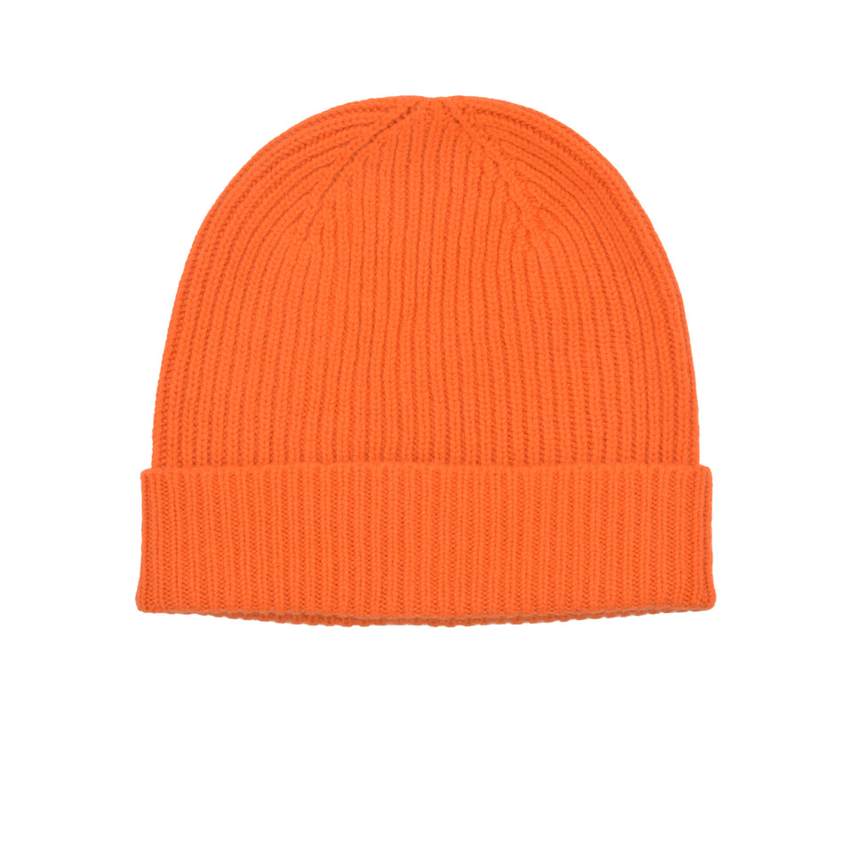 Amidé Hadelin | Cashmere beanie hat, orange_flat