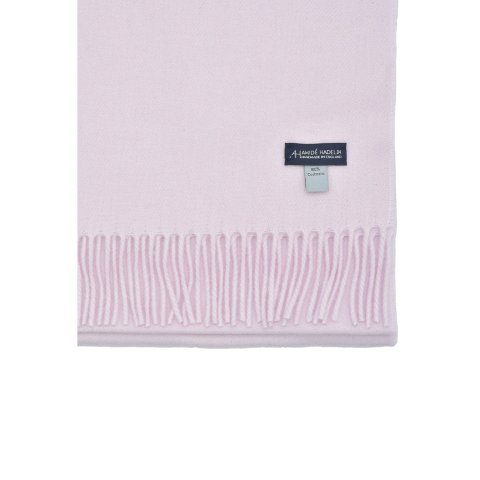 Amidé Hadelin | Cashmere scarf, pale pink_label