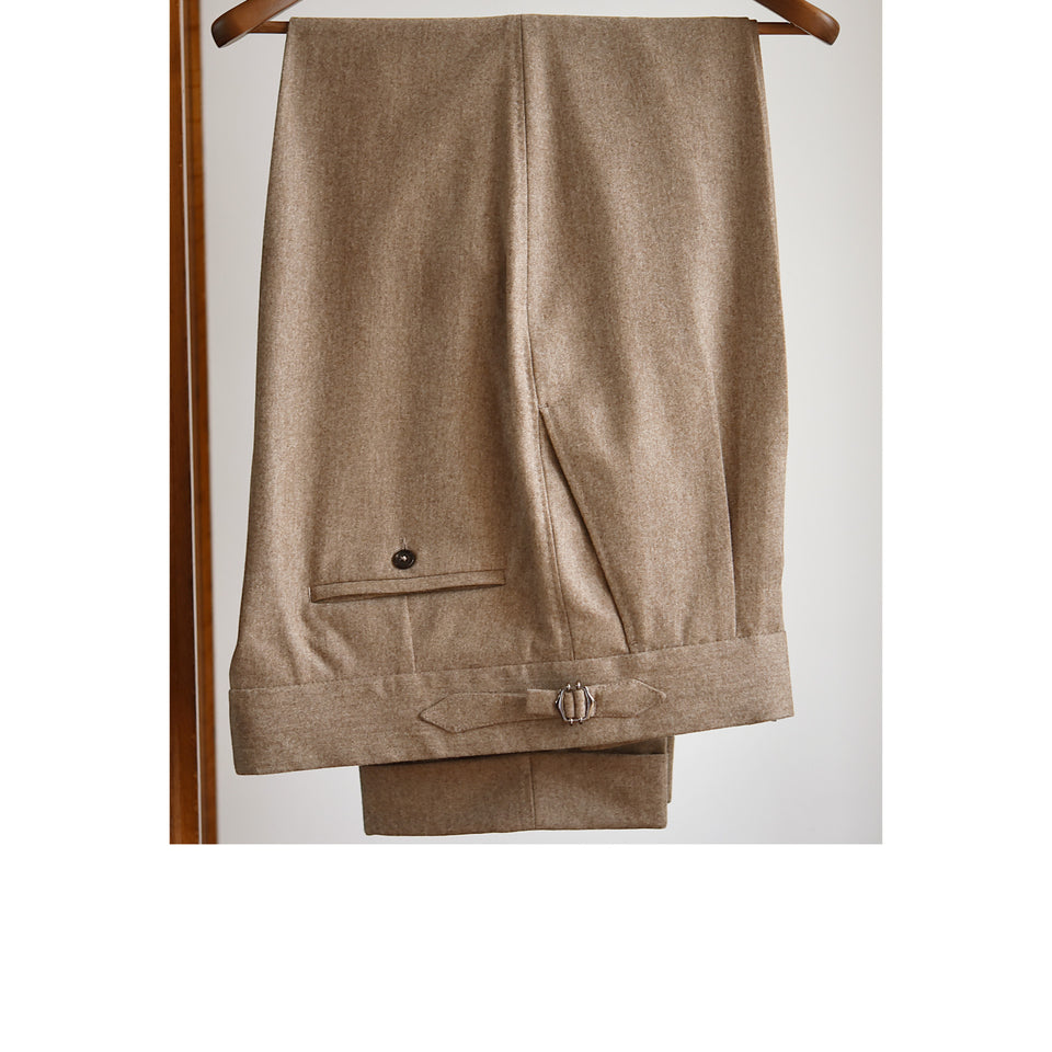 Amidé Hadelin | MTO | VBC flannel trousers - light brown_full