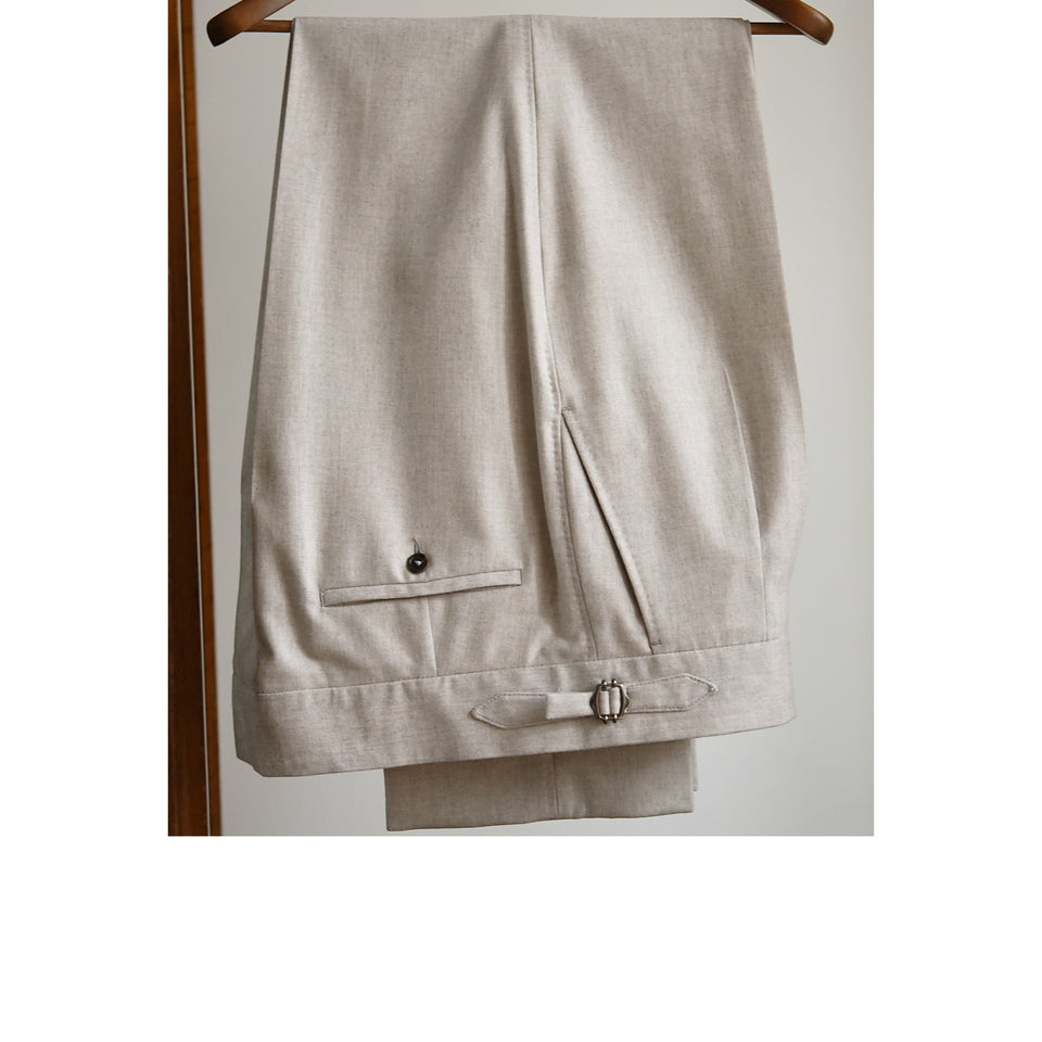 Amidé Hadelin | MTO | VBC flannel trousers - ecru_full