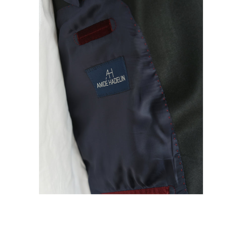 Amidé Hadelin | MTO | Shawl collar velvet dinner jacket - burgundy_label