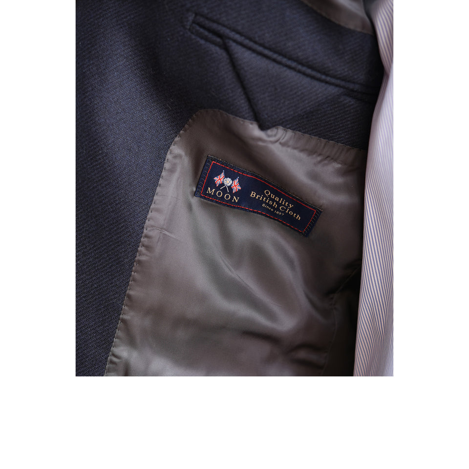 Amidé Hadelin | MTO | Orange Label Abraham Moon merino tweed jacket - navy_fabric label
