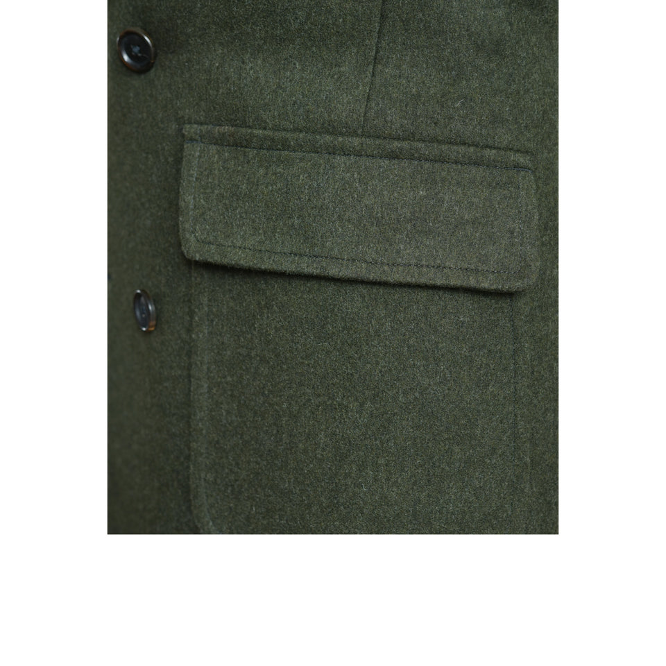 Amidé Hadelin | MTO | Loden Polo coat - green_pocket