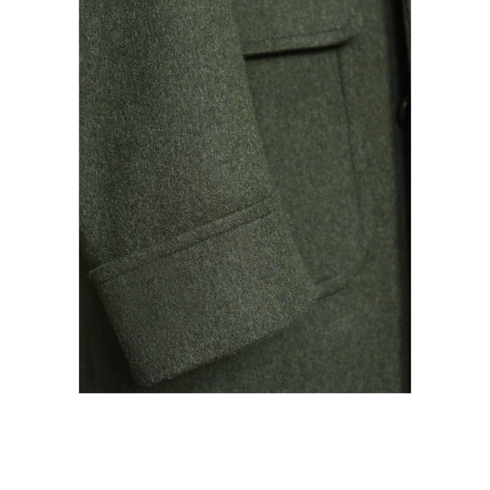 Amidé Hadelin | MTO | Loden Polo coat - green_cuff