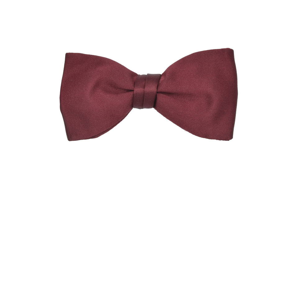 Orange Label | Self-tie silk bow tie, burgundy_full