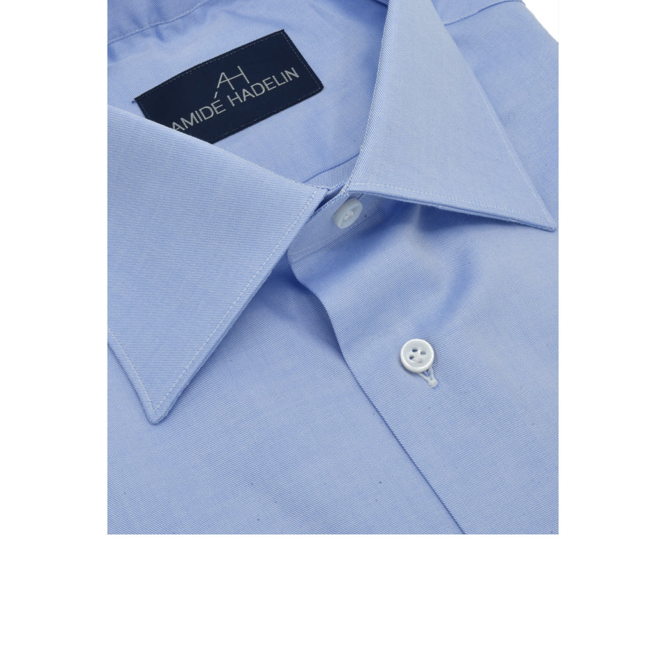 MTO fine twill shirt - medium blue