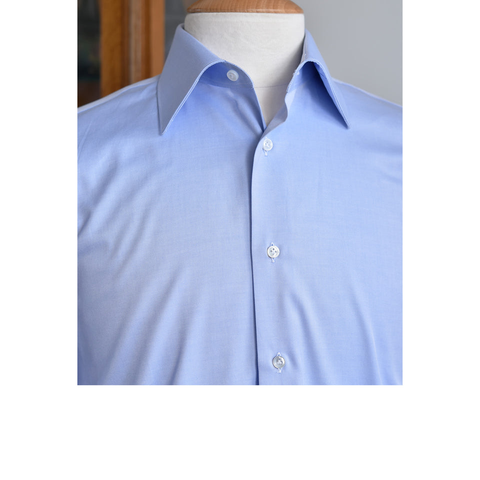 MTO fine twill shirt - medium blue