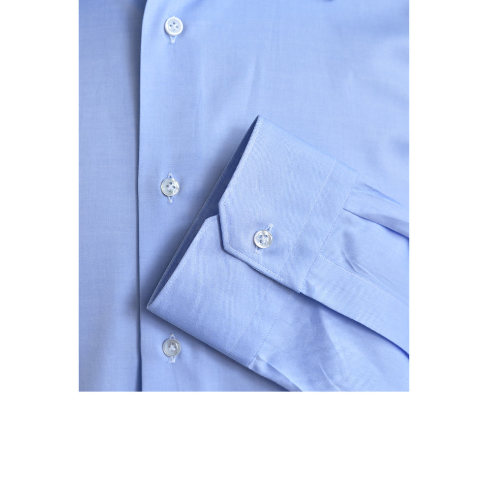 MTO fine twill shirt - medium blue