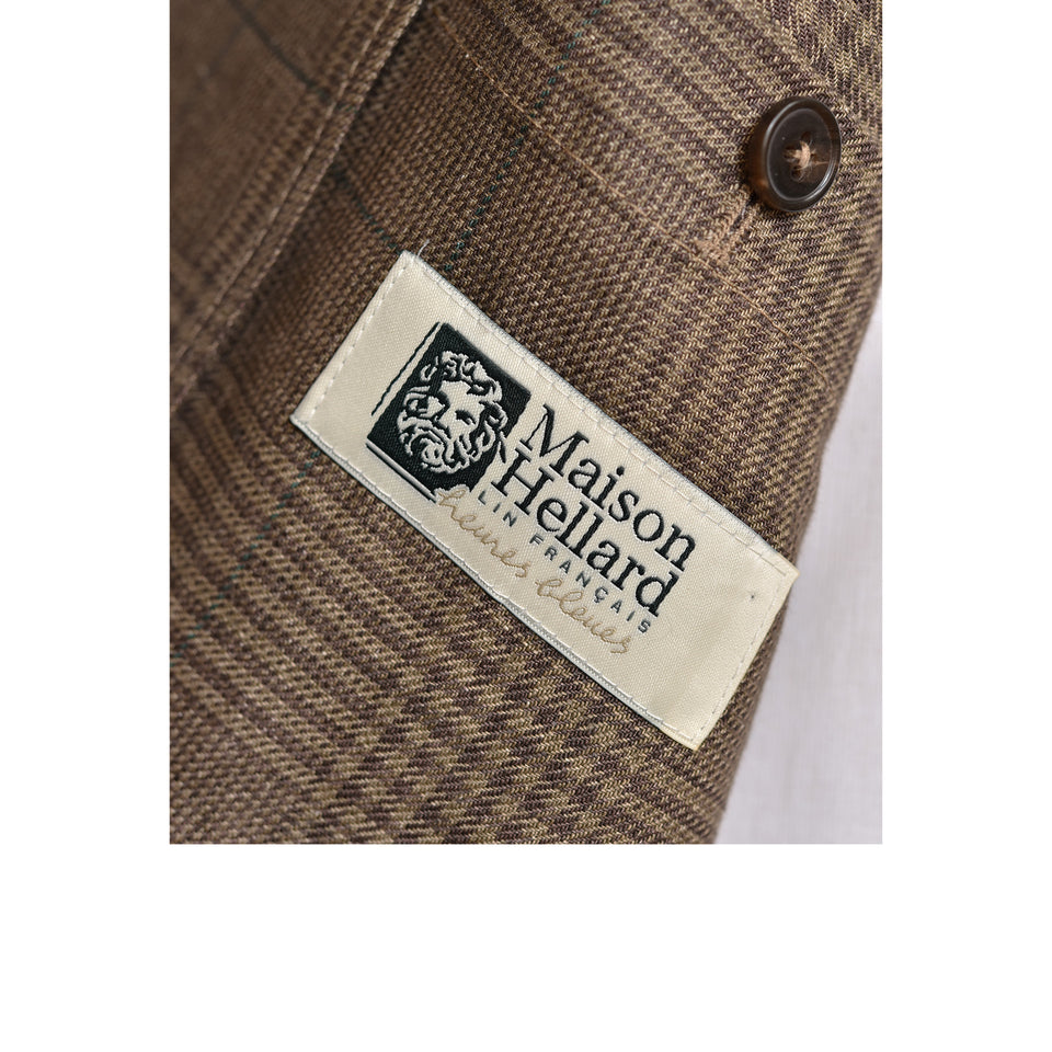 MTO Maison Hellard linen safari jacket - brown