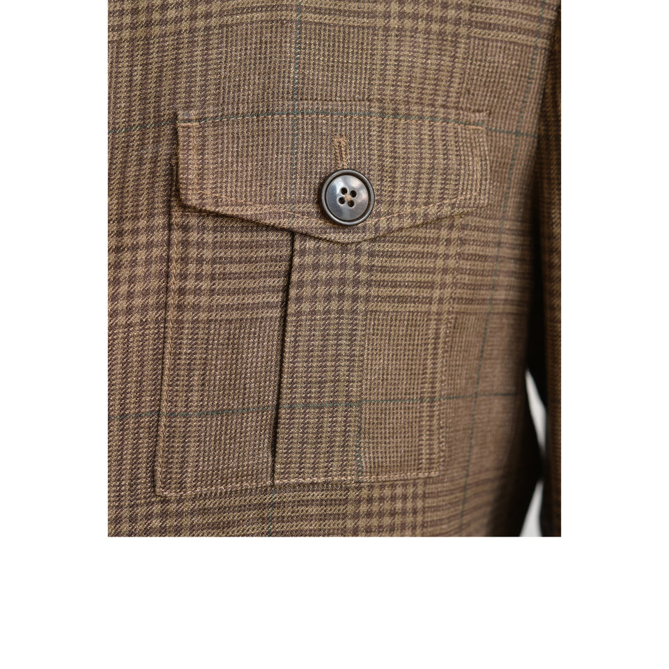 MTO Maison Hellard linen safari jacket - brown