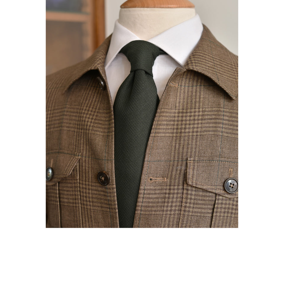 MTO Maison Hellard linen safari jacket - brown
