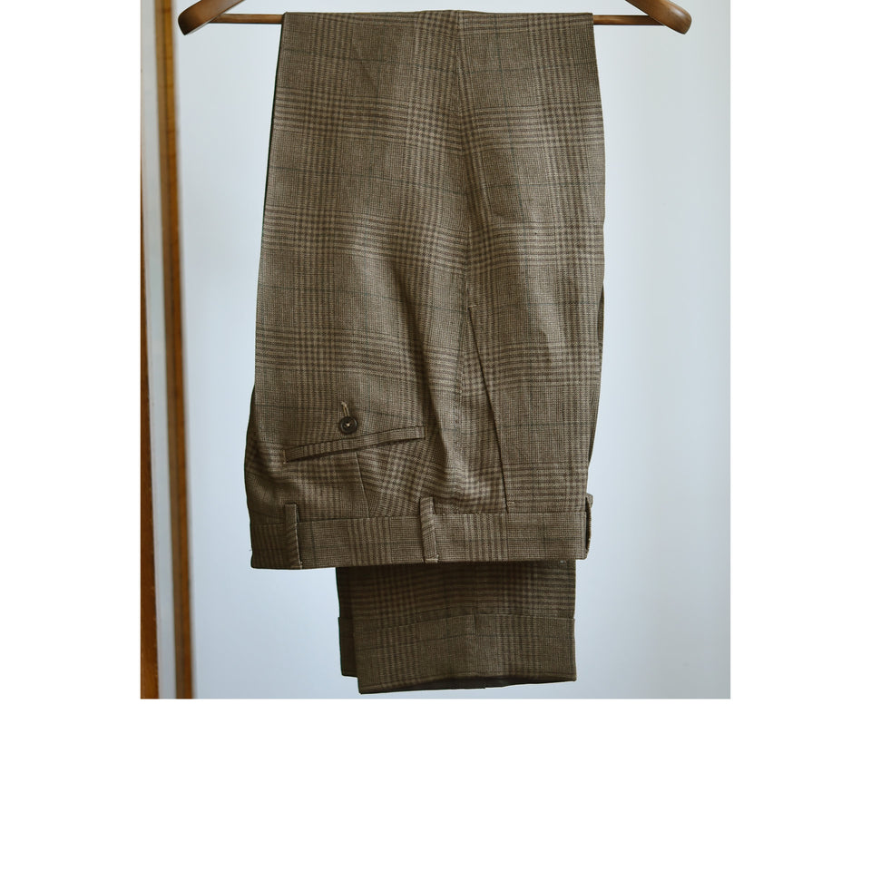MTO | Maison Hellard linen high waisted trousers - brown