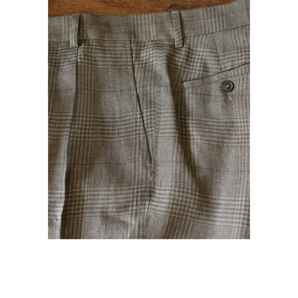 MTO | Maison Hellard linen high waisted trousers - brown