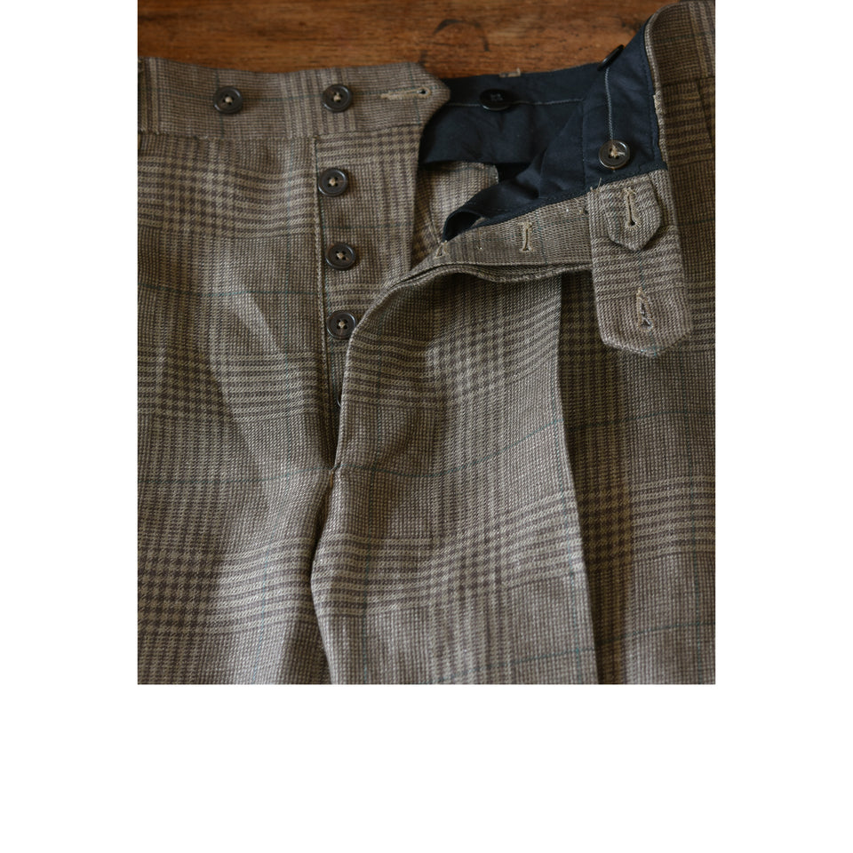 MTO | Maison Hellard linen high waisted trousers - brown