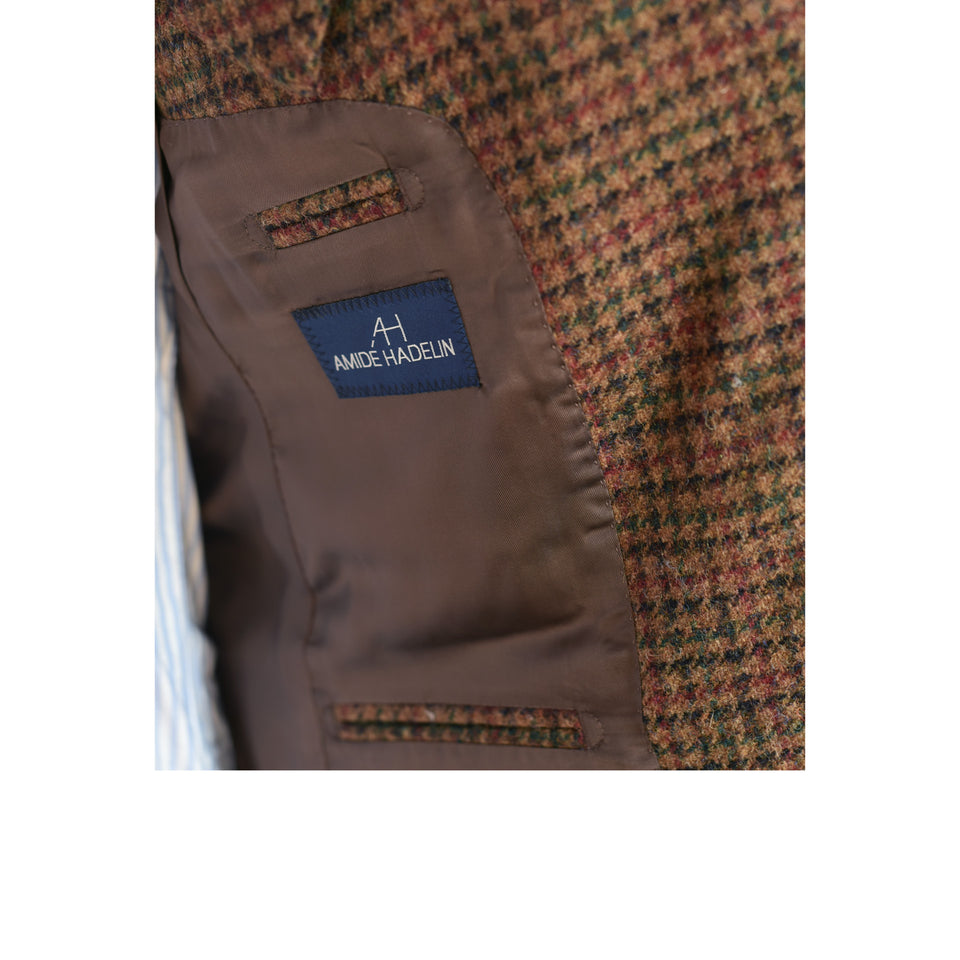 Amidé Hadelin | MTO | Abraham Moon houndstooth check hacking jacket - brown_label