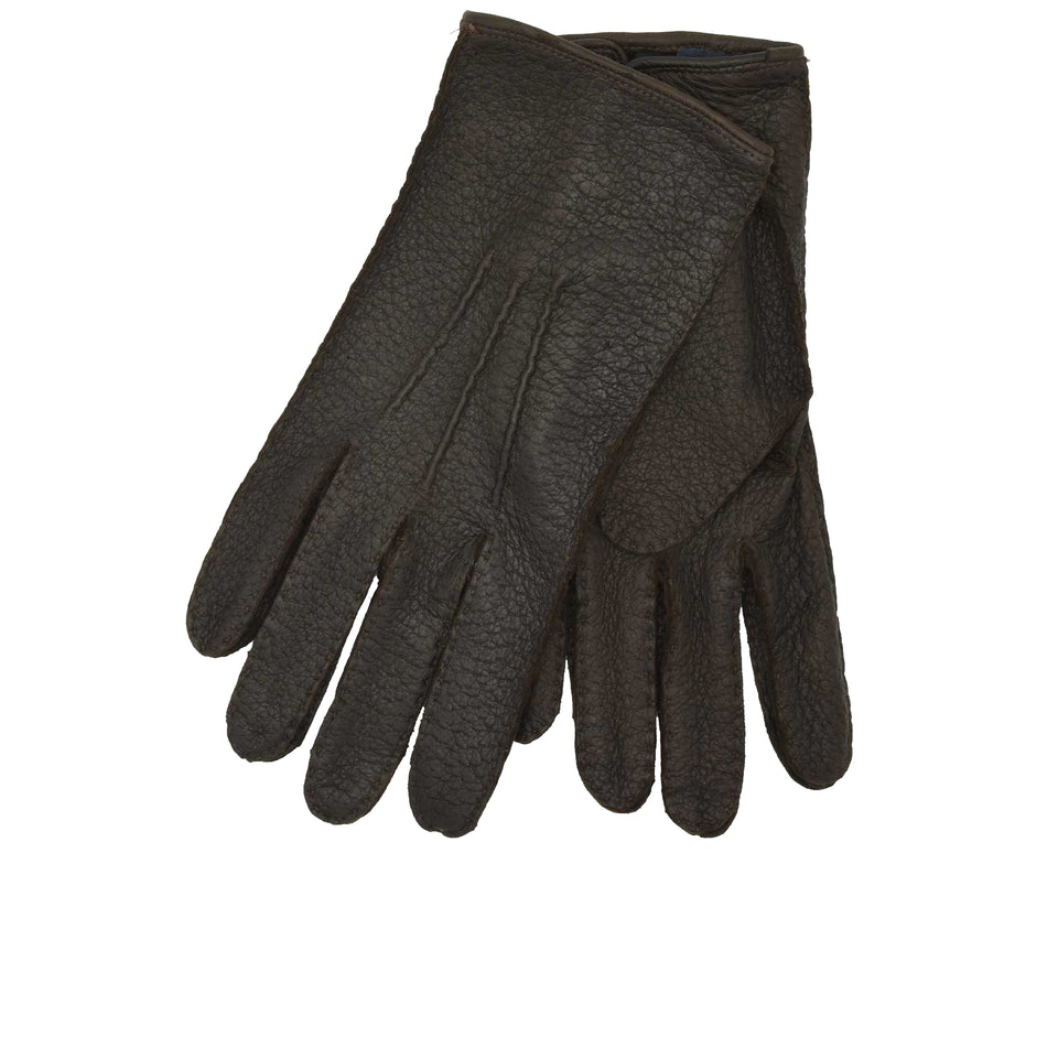 Amidé Hadelin | Peccary gloves, Dark Brown