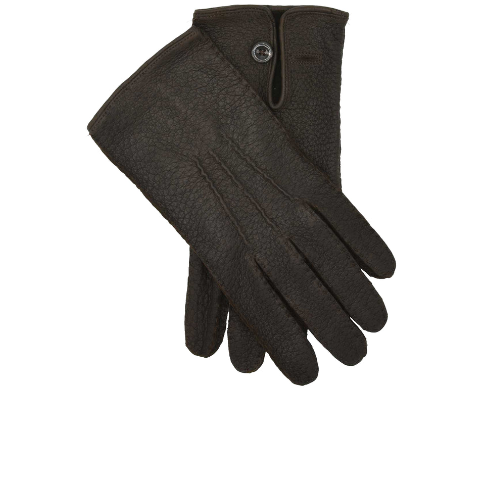 Amidé Hadelin | Peccary gloves, Dark Brown
