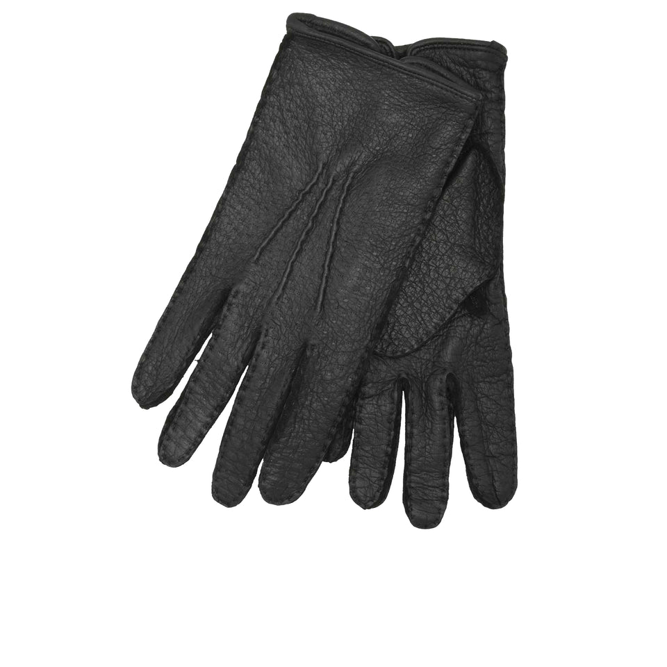 Amidé Hadelin | Peccary gloves, Black