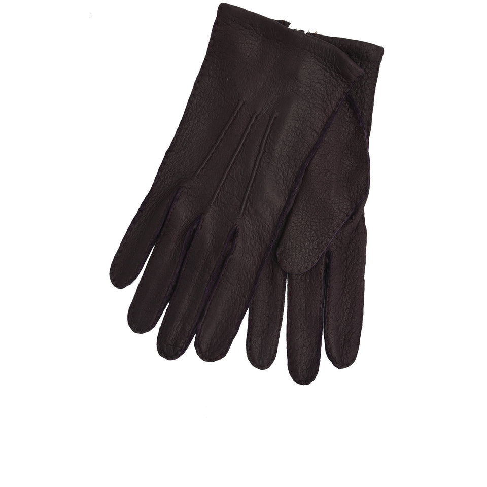 Amidé Hadelin | Limited Edition unlined peccary gloves - purple 
