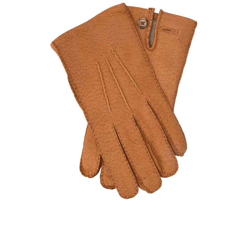 Amidé Hadelin | Cashmere lined peccary gloves, cork